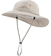 Home Prefer Summer UPF 50+ Men's Bucket Sun Hat Wide Brim Fishing Hat Safari Hat