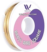Square Brass Wire 16ga, 30ft – Premium Raw Brass for DIY Jewelry Making