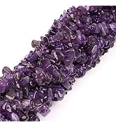 HAAMIIQII 5-8mm Natural Amethyst Chips Beads Crystal Irregular Chip Stones Loose Gemstone Beads f...