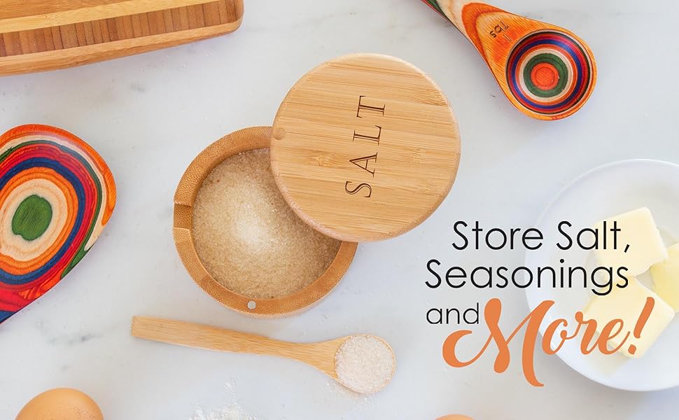 box cellar kitchen storage Himalayan sea kosher seasoning gourmet scoop spoon sugar Jacobsen storing