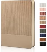 TSFPapier Lined Journal Notebook for Work College Ruled Note Book 5.79"x8.27"A5 PU Leather Daily ...