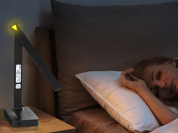 desk lamp with clock