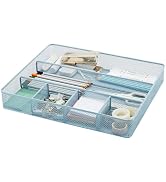 Annova Desk Top Organizer/Storage Tray - Metal Mesh with Dividers for Pens, Desktop Accessories, ...