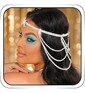 Jeairts Rhinestone Star Headband Silver Layered Crystal Cap Headpiece