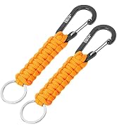 EOTW Carabiner Keychain,Small Carabiner Clip with Paracord Keychain Aluminum Clip D Ring for Camp...