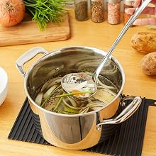 Pierced Straining Tools Ladle 18/8 Stainless Steel for serving cooking frying