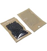 FERENLI 100Pcs Clear Brown Kraft Paper Plastic for Zip Reclosable Bag Lock Flat Heat Sealable Sme...
