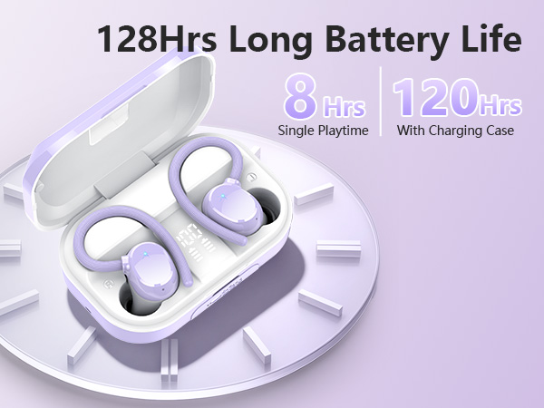 Wireless Earbuds 128H Playtime Over Ear Buds for Small Ear