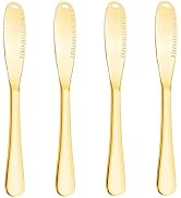 MLURCU Better Butter Spreader Knife with Holes Butter Knives Set of 4 Stainless Steel Butter Knif...