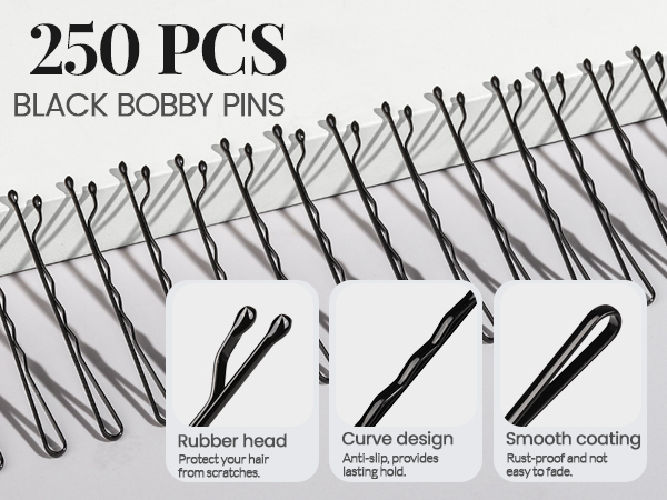 black hair pins