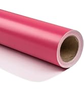 RUSPEPA Hot Pink Wrapping Paper Solid Color - Mini Roll - for Christmas, Wedding, Birthday, Showe...