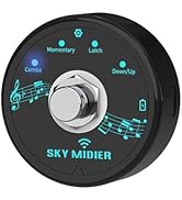 Btuty Midi Foot Controller BT MIDI Effector Pedal Mini MIDI Controller USB MIDI Controller Softwa...