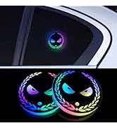 2 PCS Car Window Atmosphere Lights, 7 Colors Ambient Lighting Car, USB Rechargeable Car LED Light...
