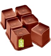 Yookwutar Bed Risers 1 inch, 2 inch, 3 inch, 4 inch, 6 inch, 8 inch Heavy Duty, Oversized Furnitu...