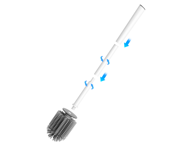 Toilet brush requiring simple installation