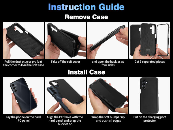 samsung galaxy a16 case heavy duty drop impact resistant