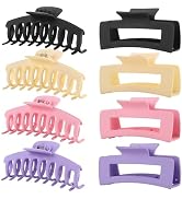 LuSeren 8 Pack Hair Clips for Women 4.3 Inch Large Hair Claw Clips for Women Thin Thick Curly Hai...