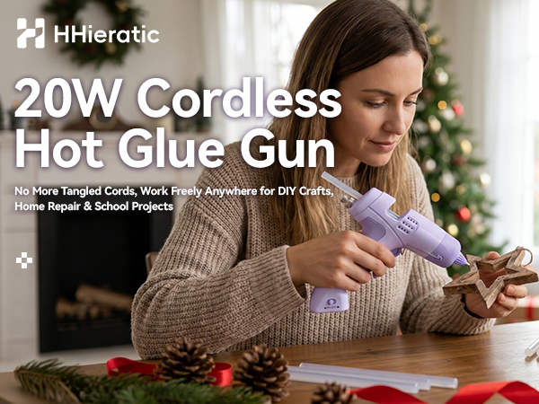 Cordless Hot Glue Gun, Hot Glue Gun Kit, 20W Hot Glue Gun, DIY Hot Glue Gun,Home Repair Hot Glue Gun