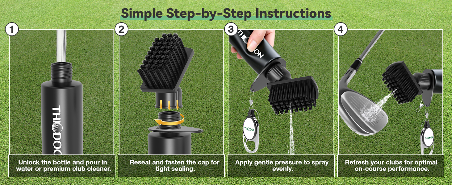 Portable Golf Club Groove Cleaning