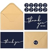 NESCCI 24 PCS Thank You Cards With Envelopes,Thank You Card,4x6 Inch Minimalistic Design, Thank Y...