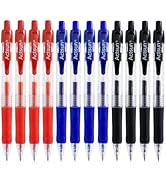 Actsun TMS-444 Gel Pens, 12 Pcs Pens Fine Point Smooth Writing Pens, Retractable Red Black Blue G...