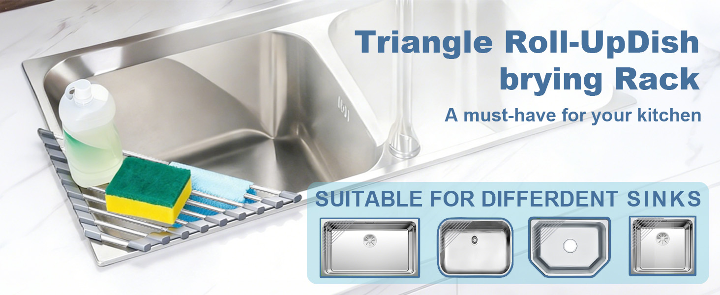 Triangle Roll-Up Dish brying Rack