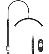 Mznoo Half Moon Light with Clamp, LED Manicure Table Lamp, Desk Lamp for Nail Desk, Eyelash Exten...