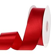 Red Ribbon 1-1/2 Inch 60 Yards Red Satin Ribbon for DIY Bows Crafts Flower Bouquet Gift Wrapping ...