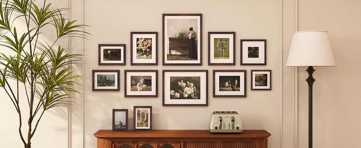 KINLINK Collage Picture Frames Photo Frames with Plexiglass for Table Top and Wall Mounting