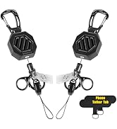 DELSWIN Heavy Duty Retractable Keychain, Badge Holder Retractable Clip, Badge Reel with 31”Steel ...