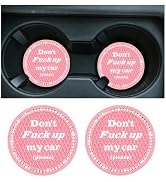 Sylvil 2 PCS Bling Car Cup Coaster, 2.75 Inch Anti-Slip Cup Holder Insert Coasters, Crystal Rhine...