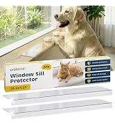 PROTECTO 2-Pack Window Sill Protector from Dogs 35.5 x 3.25 Clear Window Guards from Cats Scratch...