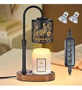 Dimmable Candle Warmer Lamp with Timer Adjustable Height for Scented Jar Candles Electric Candle ...