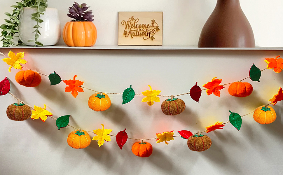 Felt Pumpkin Garland 2