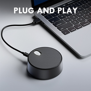 USB Computer Speakers with Microphone, PC Laptop Speaker with Mic, 3 Sound Modes