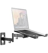 PUTORSEN 2-in-1 Laptop Wall Mount, Adjustable Arm for 10-17 Inch Notebook & Screens Under 32", Fu...