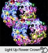 LovesTown 60PCS Glow in the Dark Party Supplies, Flower Crowns for Women Light Up Flower Crown, L...