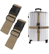 2Pcs Luggage Straps for Suitcase Travel Accessories TSA Approved, 80In Long Belts to Keep Your Su...