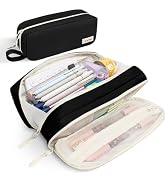 SUNEE Pencil Case, Large Capacity Pencil Pouch, Aesthetic Pen Bag Office Stationery Organizer Sim...