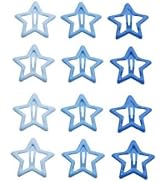 12 Pcs Blue Star Hairpin Fashion Women Alloy Side Hair Barrettes Cool Girls Color Hair Accessorie...