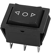 Qiilu Rocker Toggle Switch 3 Position Momentary 3 Position Rocker Switch 6 Pins Universal for Car...
