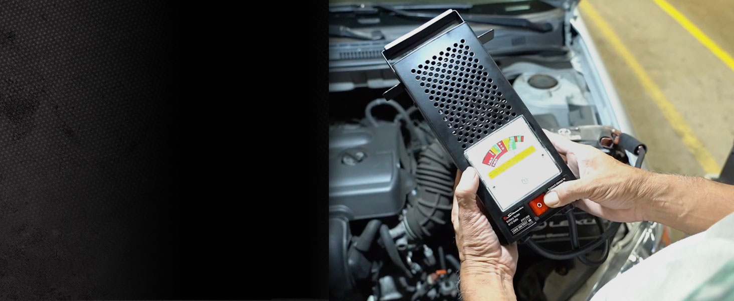 The BT-100 car battery tester is easy to use: connect clamps, follow simple steps, and view results.