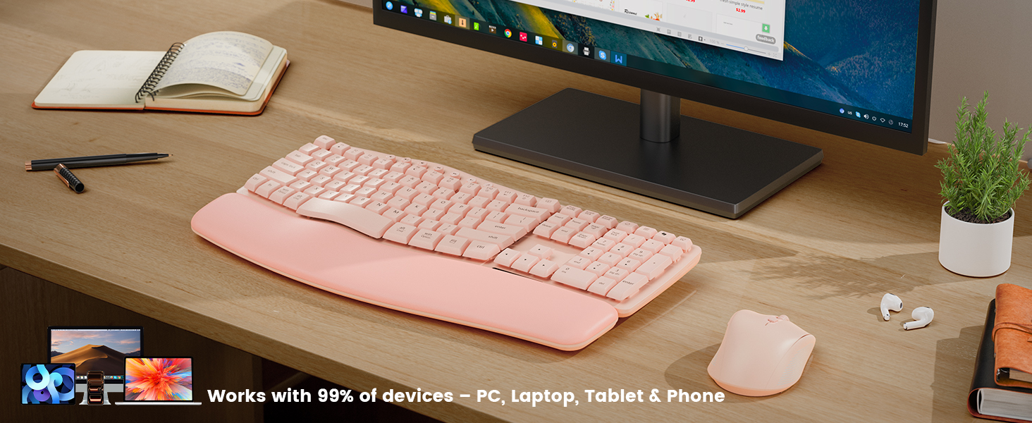 ergonomic keyboard & mouse