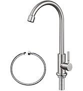 Cold Water Only Faucet SUS304 Stainless Steel Faucet for Kitchen Sink