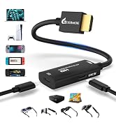 Guermok AR Glasses HDMI to USB-C Display Adapter, 4K@60Hz Play and Charge XR Converter with DC 5V...