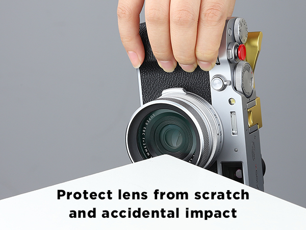 Haoge Metal Lens Hood MC UV Protection Multicoated Ultraviolet Lens Filter Fujifilm X100VI X100V