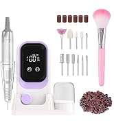 Electric Nail Drill Professional 35000RPM Nail File for Acrylic Gel Nails Polish Portable Recharg...