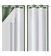 Aiyufeng Greyish White 100% Blackout Curtain Liners 2 Panels Set, Total Black Out Liner for 84 In...