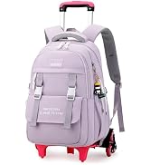 ETAISHOW Rolling Backpack for Girls Backpack with Wheels for Boys Roller Bookbag Wheeled Bag Trol...