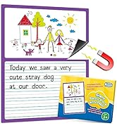 Aizweb Giant Magnetic Draw & Write Paper,Dry Erase Handwriting Lined Paper for Classroom Whiteboa...